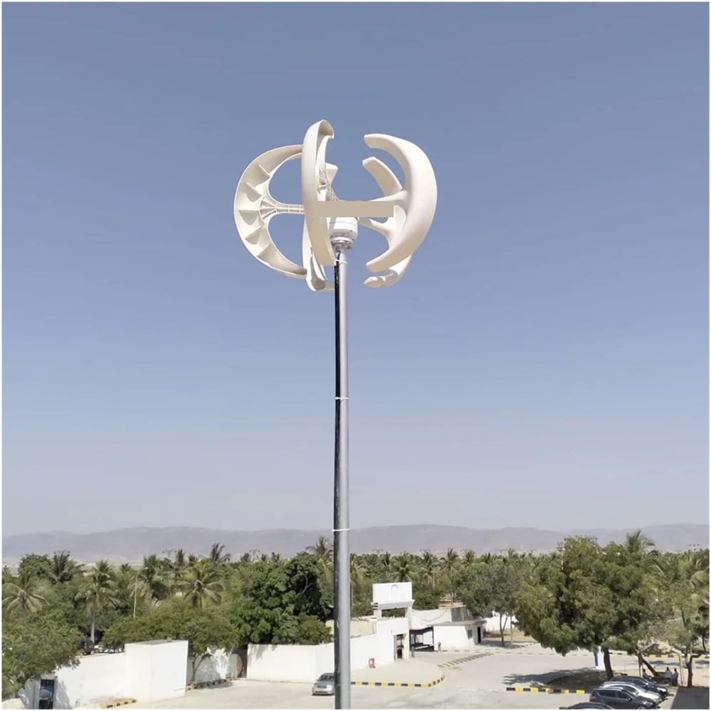 3000W 5000W 5KW Wind Turbine Windmill Generator Vertical 12V/24V/48V Low Noise Speed Start with Hybrid Controller Industrial Energy(Blue,24V_5KW)