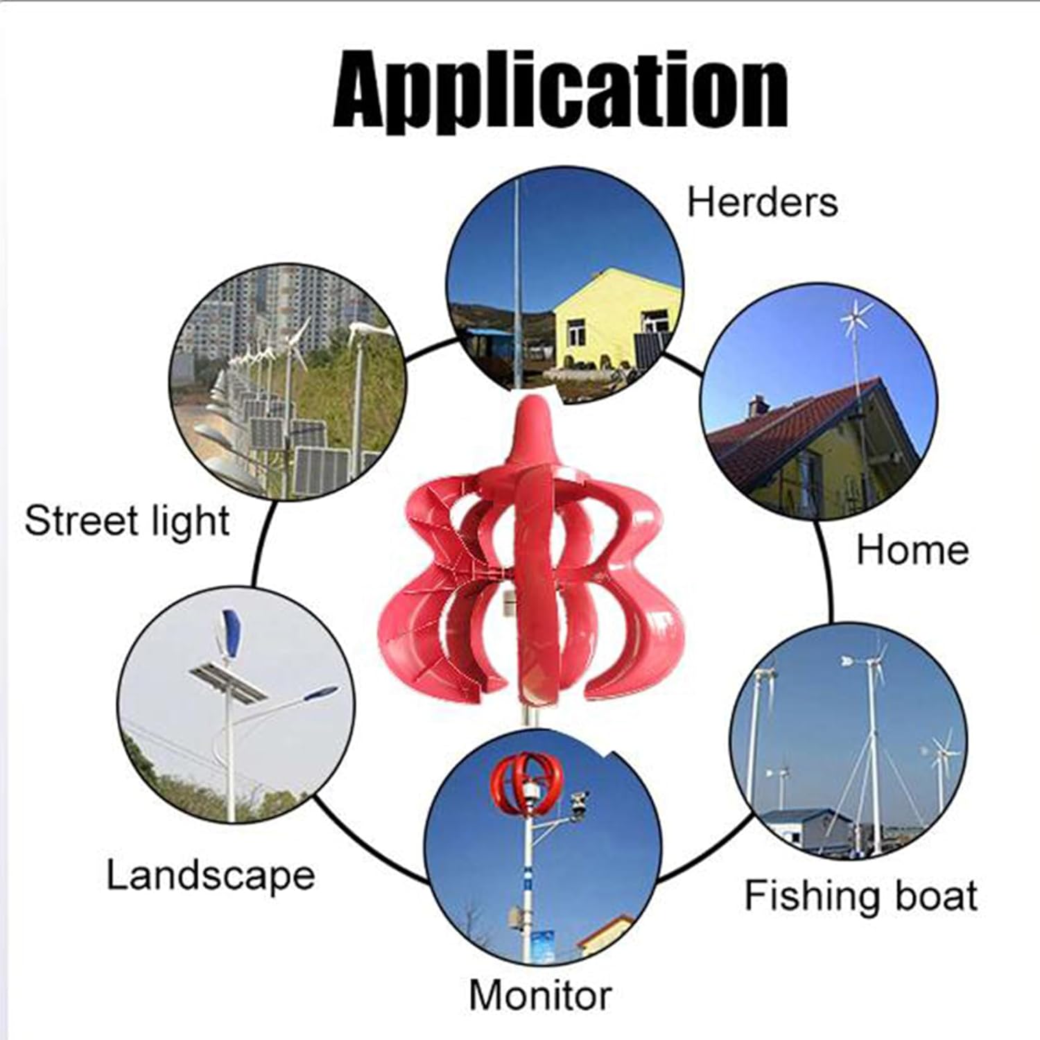 100W-10000W Low Noise Small Wind Turbine Generator 12V/24V/48V/220V Adjustable Blade Wind Power System for Home Off-Grid Setup