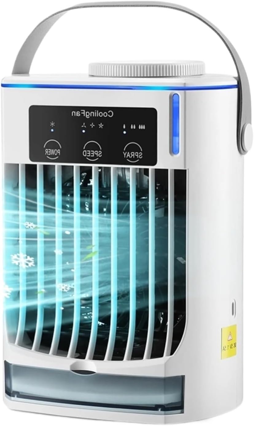 Portable Air Conditioner, Small Space Air Conditioning for Home Rechargeable Portable Desktop Air Cooler,Desktop Fan for Home Outdoors