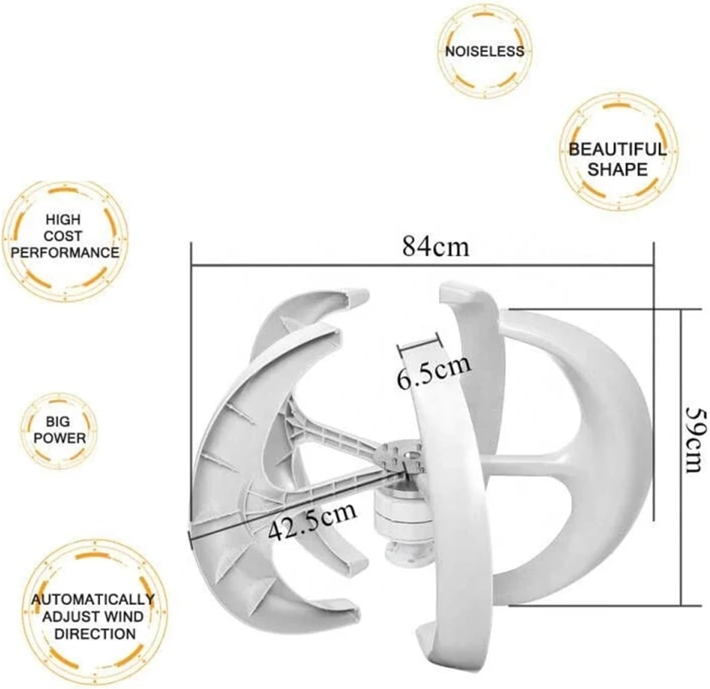 3000W 5000W 5KW Wind Turbine Windmill Generator Vertical 12V/24V/48V Low Noise Speed Start with Hybrid Controller Industrial Energy(Blue,24V_5KW)