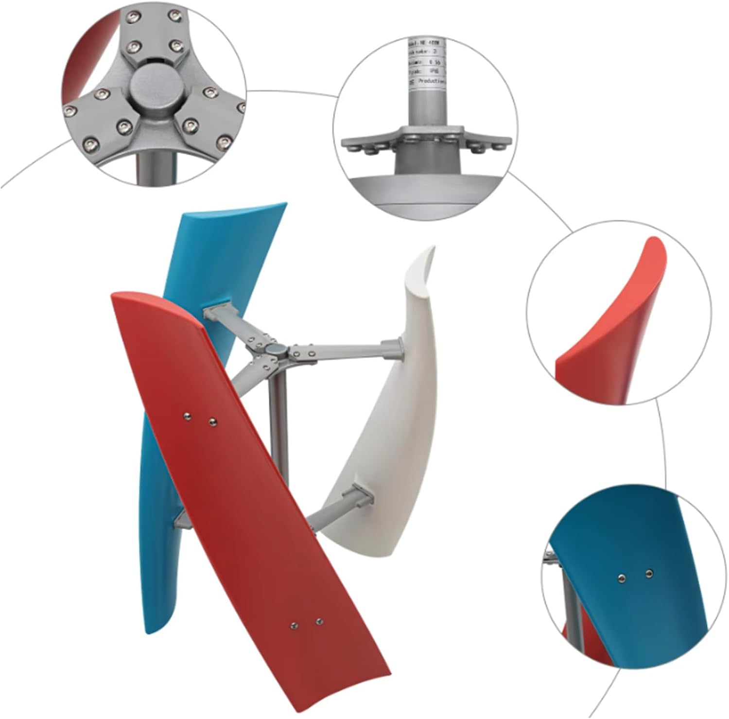 3 Blades No Noise Portable 12V Wind Turbine Kit, 14000W Wind Power Generator with MPPT Controller for Home Farm Rvs Boats