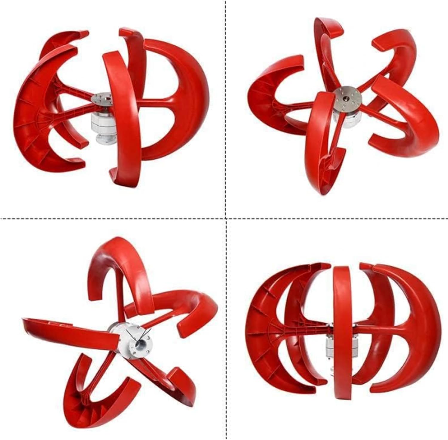 220v, 9000W Vertical Axis Wind Turbine Generator 12V 24V 48V 220V Small Windmill Free Energy with Controller IP67 for Home Farm Rvs(5 Blades)