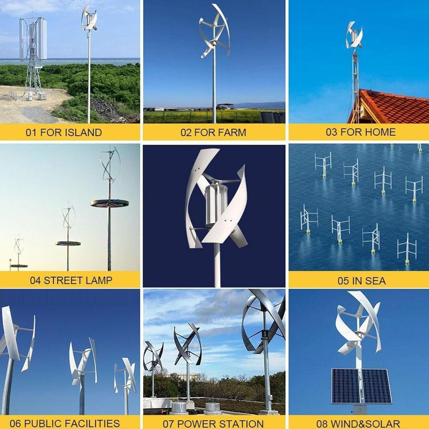 6000W Vertical Wind Turbine Generator with Charge Controller for Home & Boat - 24V Eco-Friendly Renewable Energy System, High Efficiency Wind Power Solution