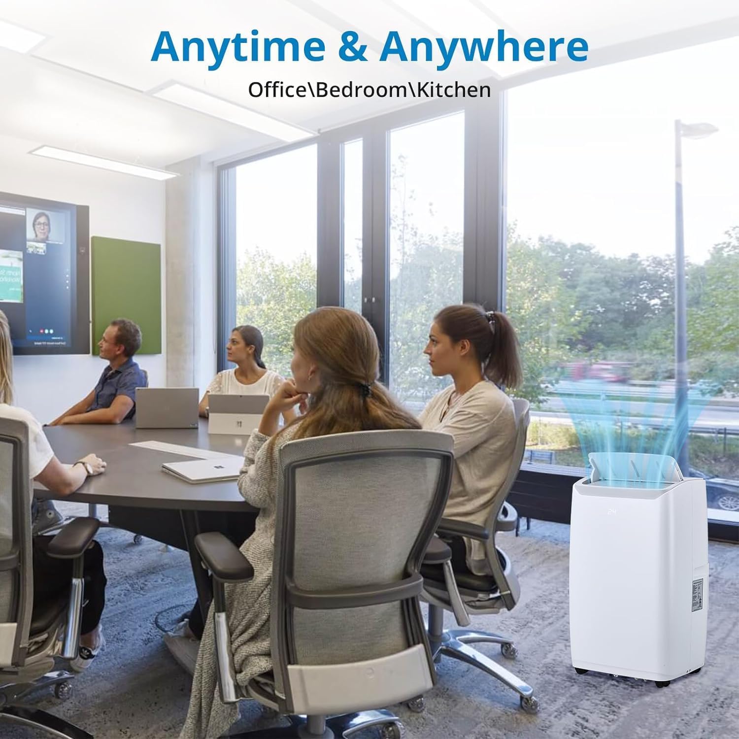 12,000BTU Portable Air Conditioners Cools Up to 550 Sq.Ft, Portable Ac Built-In Cool, Dehumidifier, Fan, Sleep Modes With Digital Display, Room Air Conditioner With Remote Control/Installation Kits