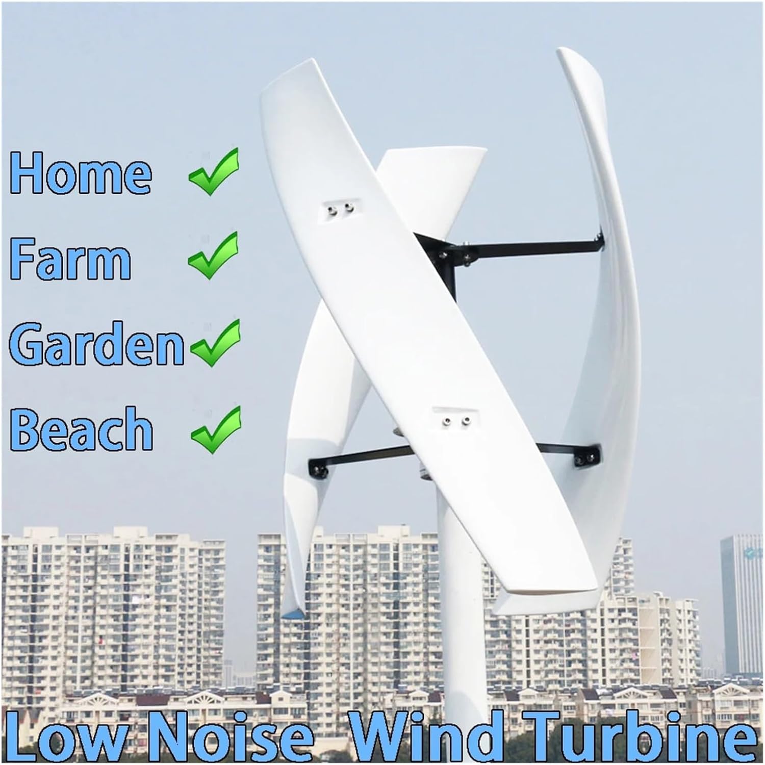 Wind Turbines, 5KW Vertical Windmill for Home Farm 5000W 12V 24V 48V Wind Energy Electric Generator Low Wind Speed Starting Wind Turbines(Multi-Acc,24V)