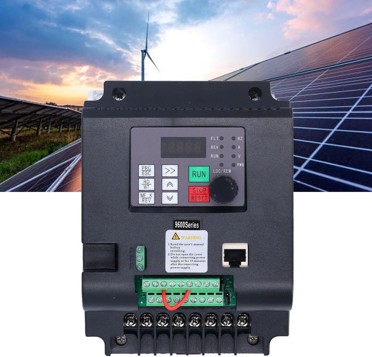 Eujgoov Enhanced Heat Dissipation Efficiency, Double Layer PCB Design, Intuitive User Interface Variable Frequency Inverter Converter Solar Photovoltaic Controller Speed Drive