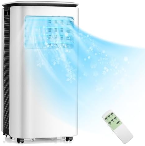 KOTEK Portable Air Conditioners, 9000 BTU Cools up to 350 Sq. Ft 4-in-1 AC Unit for Bedroom w/Sleep/Dehumidifier/Fan/Cool Mode, Window Kit/Remote Control, Room Air Conditioner Portable for Home Office