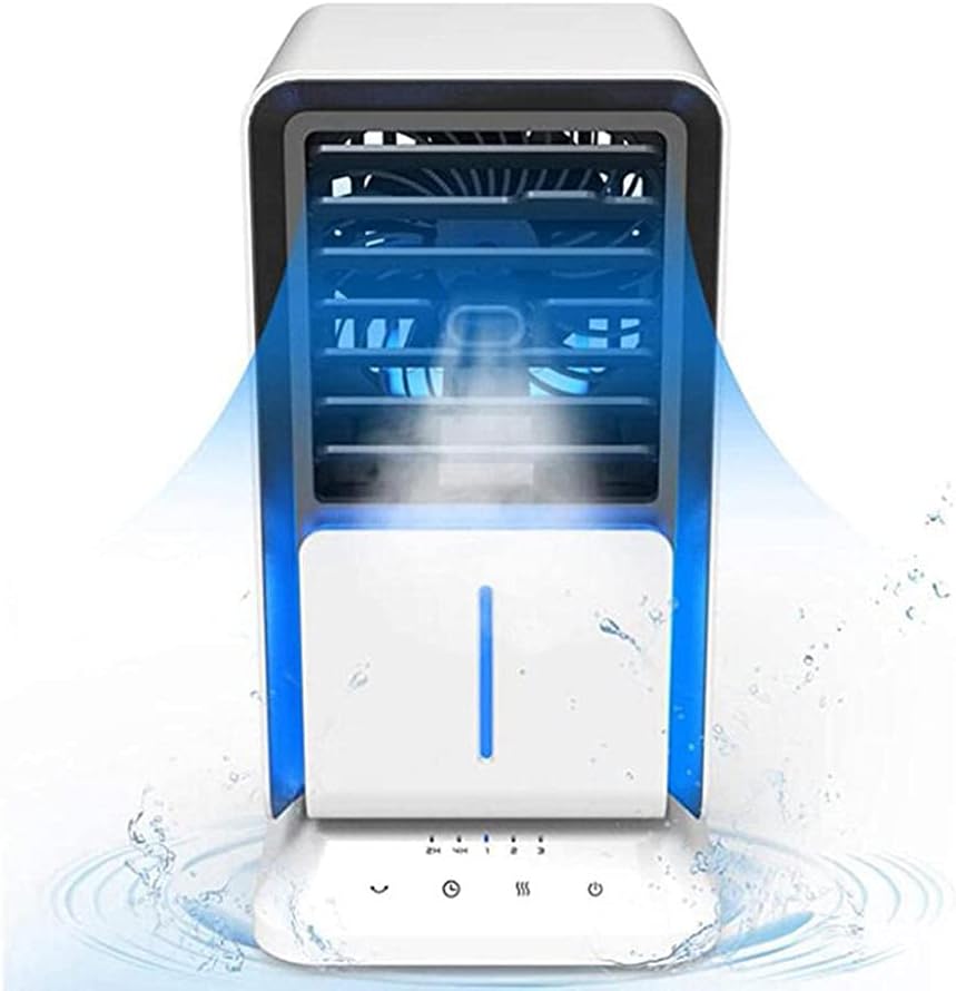 Air Conditioner Air Cooler Mini Fan Portable Airconditioner For Room Home Air Cooling Desktop Usb Charging Air Conditioning Fan-White