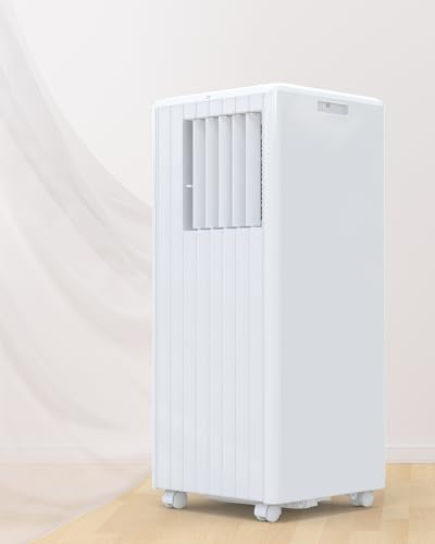 8,000 BTU Portable Air Conditioner with Remote,Dehumidifier,Fan Mode for Rooms Up to 350 Sq. Ft.,3-In-1 AC Unit with Timer & Window Kit,White
