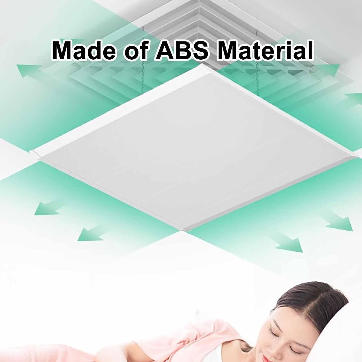 Square Air Conditioner Deflector, Ceiling-Mounted ac Wind Deflector, Easy Installation for Central Air Conditioners, for Home or Office