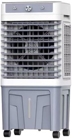 3 in 1 Commercial Evaporative Air Cooler Fan, Swamp Cooler Air Conditioner with 3 Speeds, Industrial Air Conditioning Fan with 120°Oscillation, Large Water Tank, Powerful Motor for Efficient Cooling(G