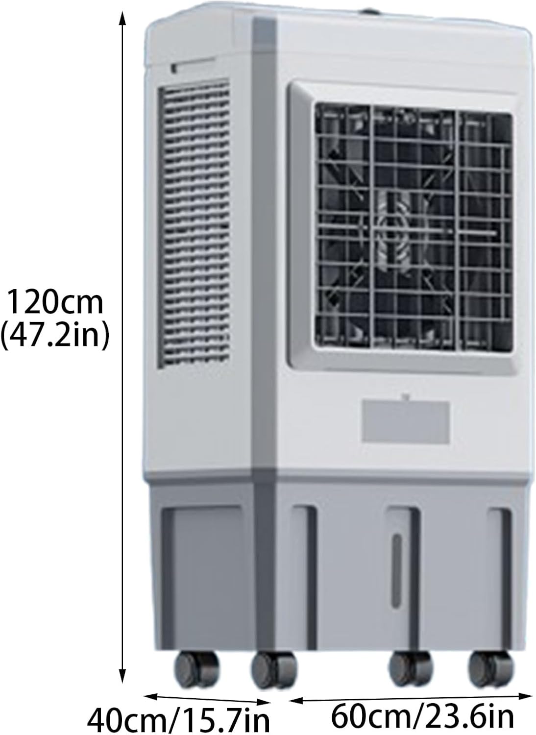 3 in 1 Evaporative Air Cooler, Portable Swamp Cooler with 3 Speeds and Ice Packs, Portable Air Conditioner for Factory Office Room(60 * 40 * 120cm)