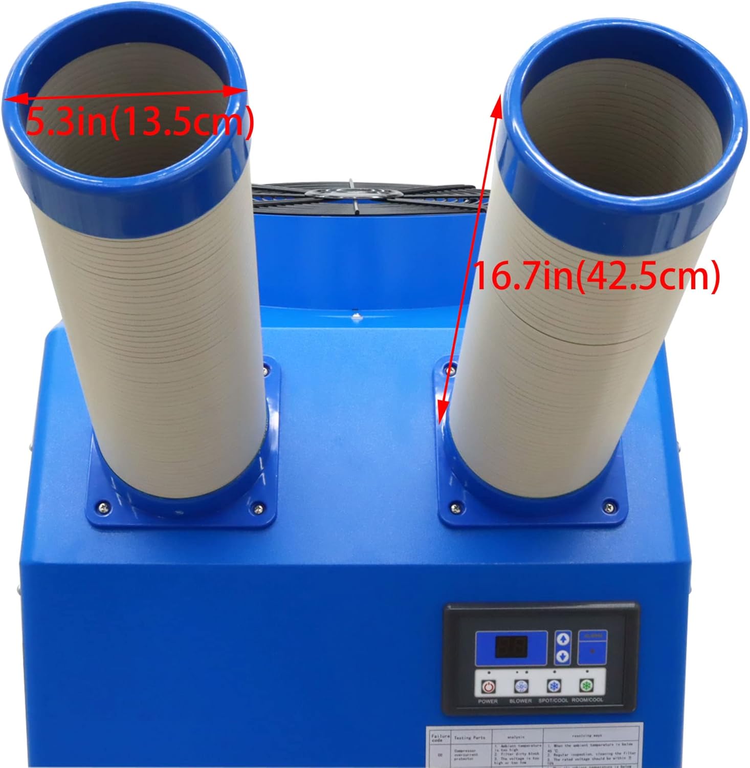 Industrial Air Conditioner Portable Mobile Spot Cooler Industrial Grade Commercial Indoor Outdoor Machine Double Tubes 220V 1800W