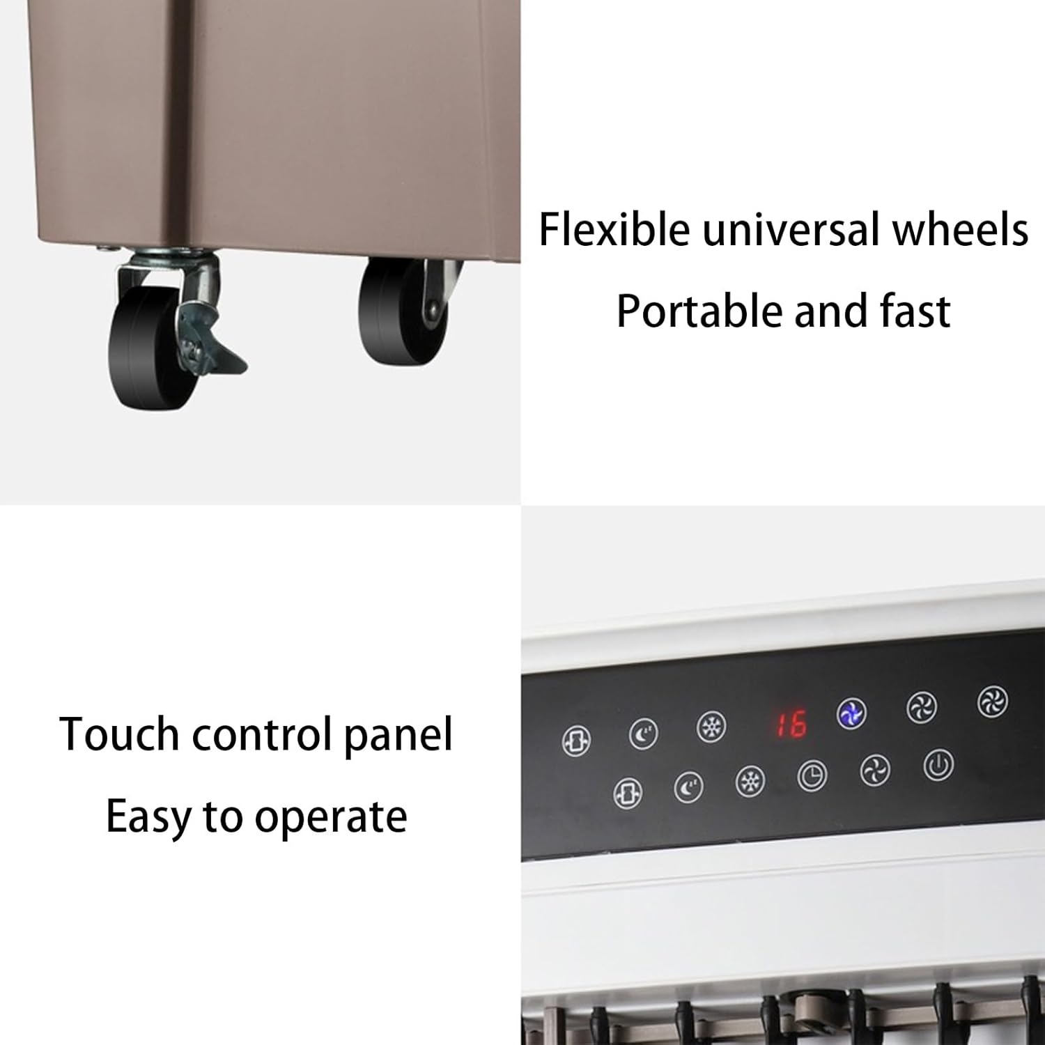 Evaporative Air Cooler, Portable Swamp Cooler with Water Tank, 3 Speed Windowless Air Conditioner for Garage, Yard, Commercial Use