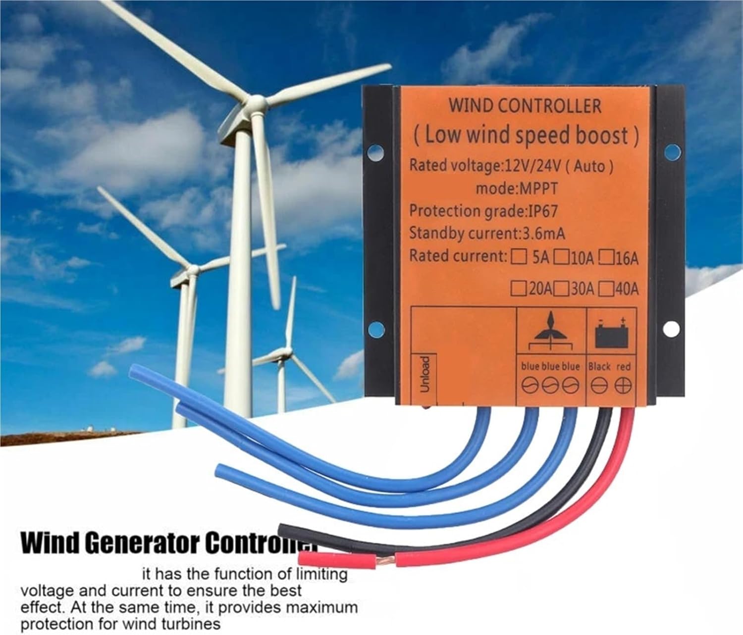 Wind Generator, Low Wind Boost Regulator for Small Windmill Controller for Wind Generator,Wind Turbine(800W)