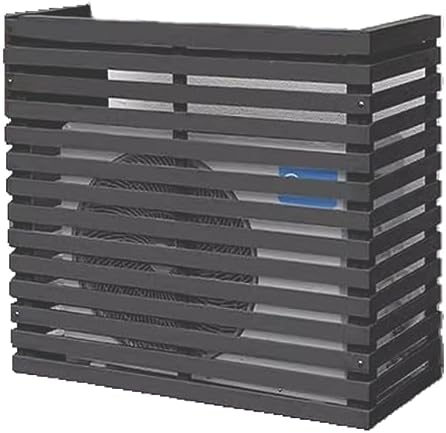Air Conditioner Fence for Outside Units Solid Wood Air Conditioner Cover Plant Storage Outdoor Privacy Screen Hide Air Conditioner (Color : Black, Size : Large)