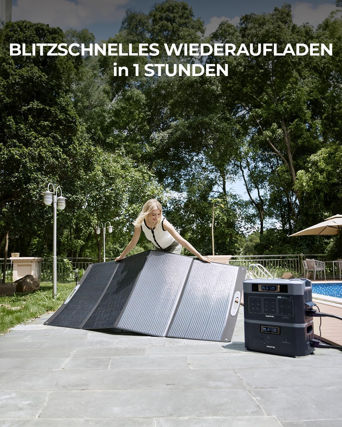 Oukitel BP200 Solar Generator Emergency Home Backup, Camping, Outdoor Battery Backup (BP2000+2*B2000E)