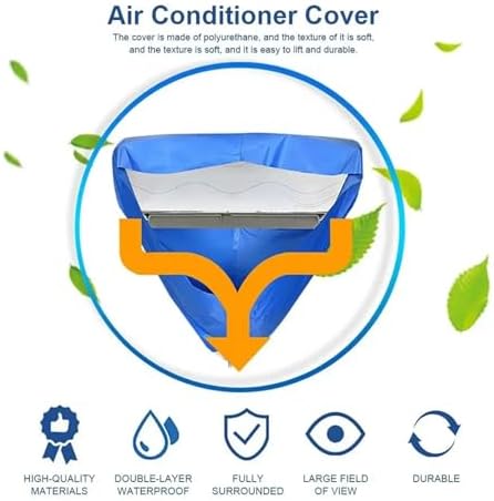 2.4m/3.2m Room Wall Mounted Air Conditioning Cleaning Bag: Split Air Conditioner Washing Cover For 1-3P Set Ac Cleaner Tube Kit(2.4m With tube)