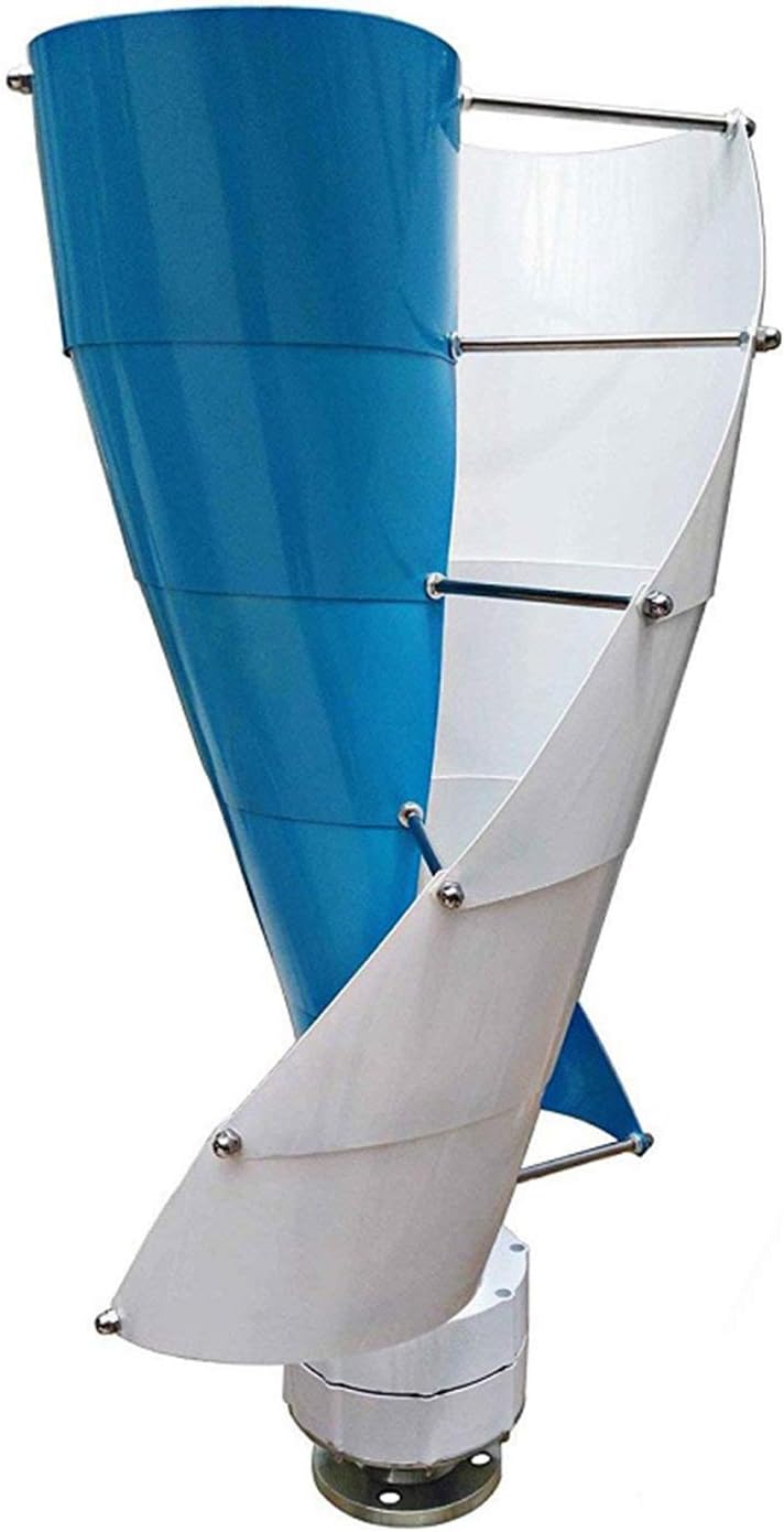 2000W Vertical Spiral Wind Turbine - Noiseless Magnetic Levitation Generator for 12V/24V/48V Systems, Ideal for Outdoor Patios, Blue Color, Eco-Friendly Energy Solution