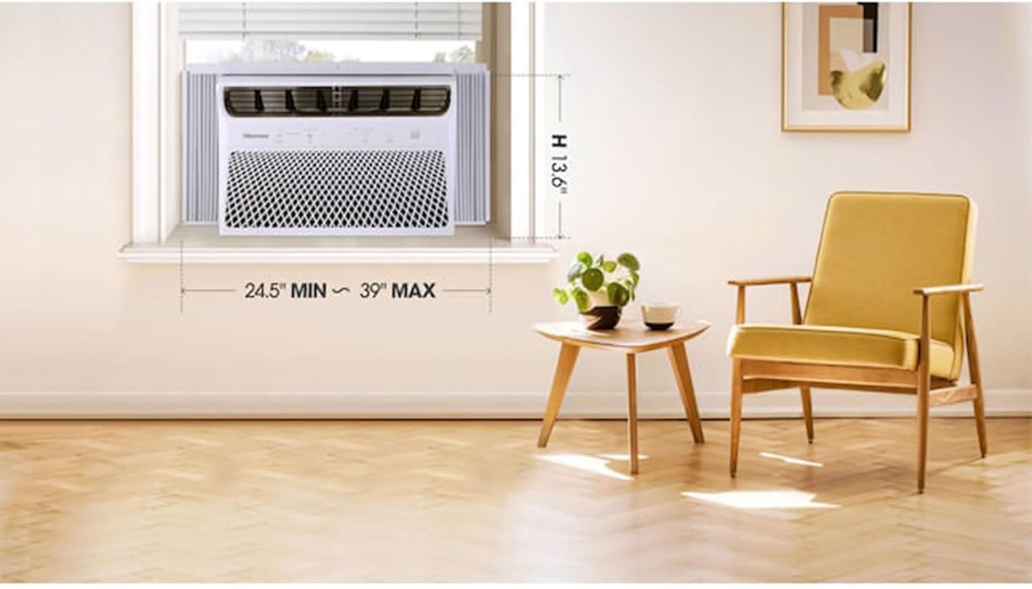 Hisense 350-sq ft Window Air Conditioner with Remote (115-Volt; 8000-BTU) 3 modes (Cooling, Fan, Dehumidifier), Wi-Fi enabled, Noise Level dB 53, ConnectLife App, AW0822CW1W (Renewed)