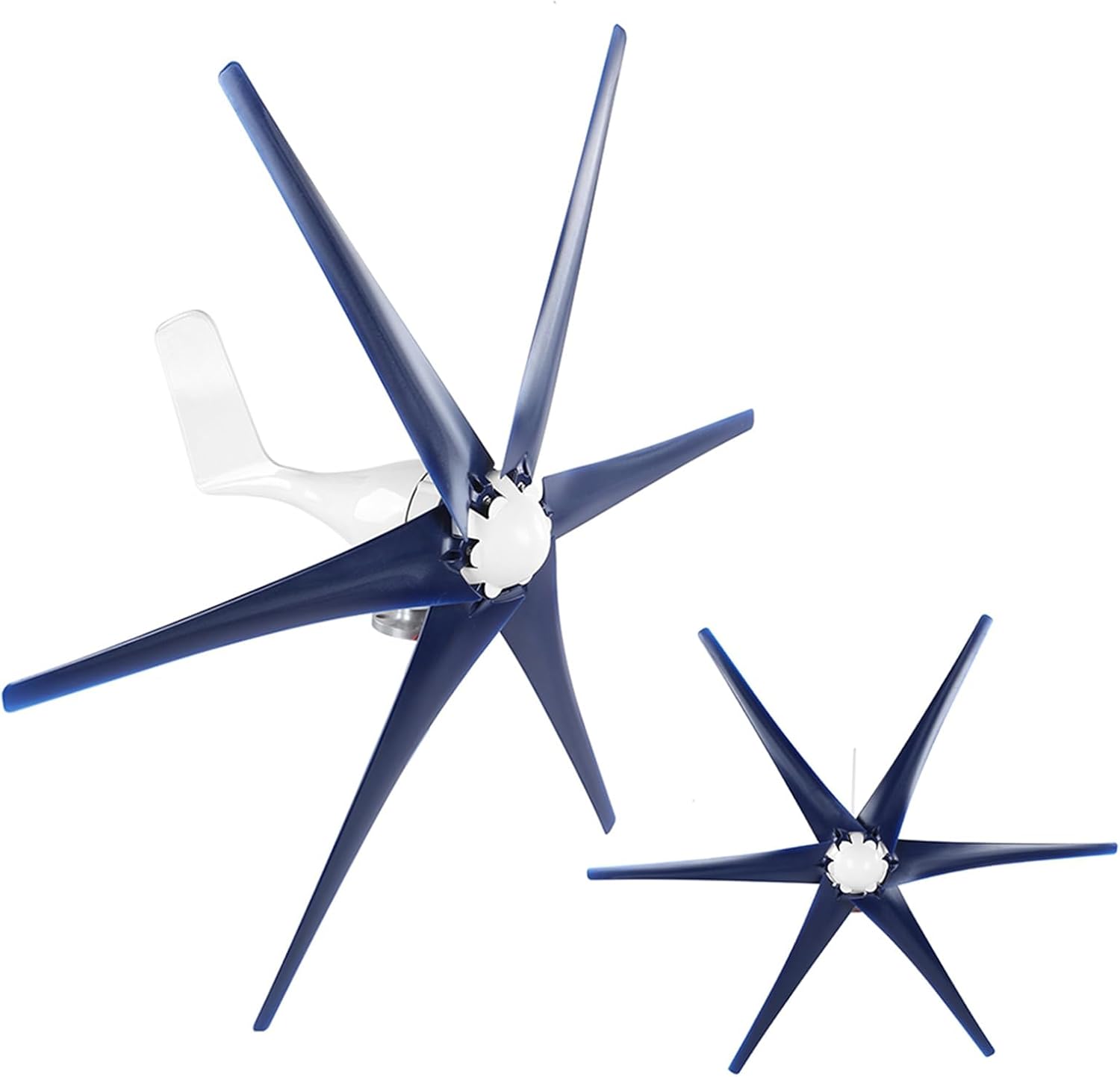 Acouto Wind Turbines Generator - 6 200W Power Supplies with Three Phase Alternator, Blue 12V, Portable and Easy to Install (12V)