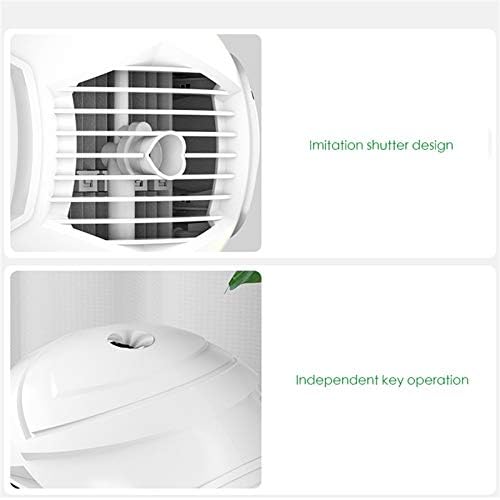 Portable Air Conditioner, Rechargeable Mini Personal Air Cooler Fan with 3 Speed Modes, USB Powered Humidifier, Auto Oscillation Desk Fan for Room Office (White)