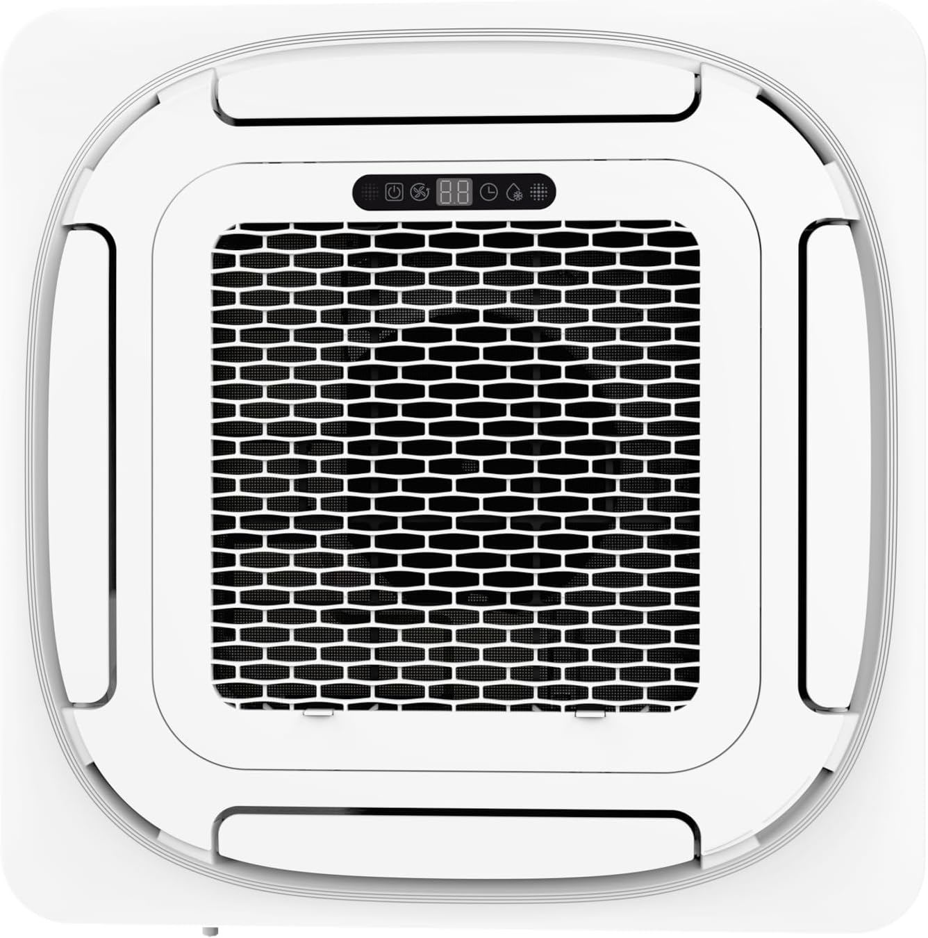 Garvee 24000 BTU Ceiling Cassette Mini Split AC, 8-way 360° Airflow, Remote Controller, Ductless Cooling&Heating Ceiling Air Conditioner, 208/230V, 25ft Kit