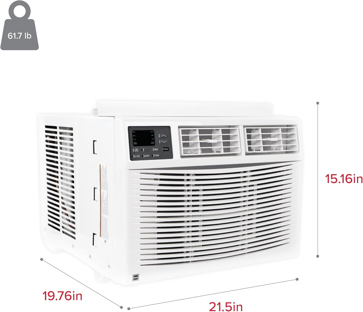 RCA 10,000 BTU Window Mounted Air Conditioner & Dehumidifier, 115V, Air Conditioner for Rooms up to 400 Sq. Ft. with Remote Control, White