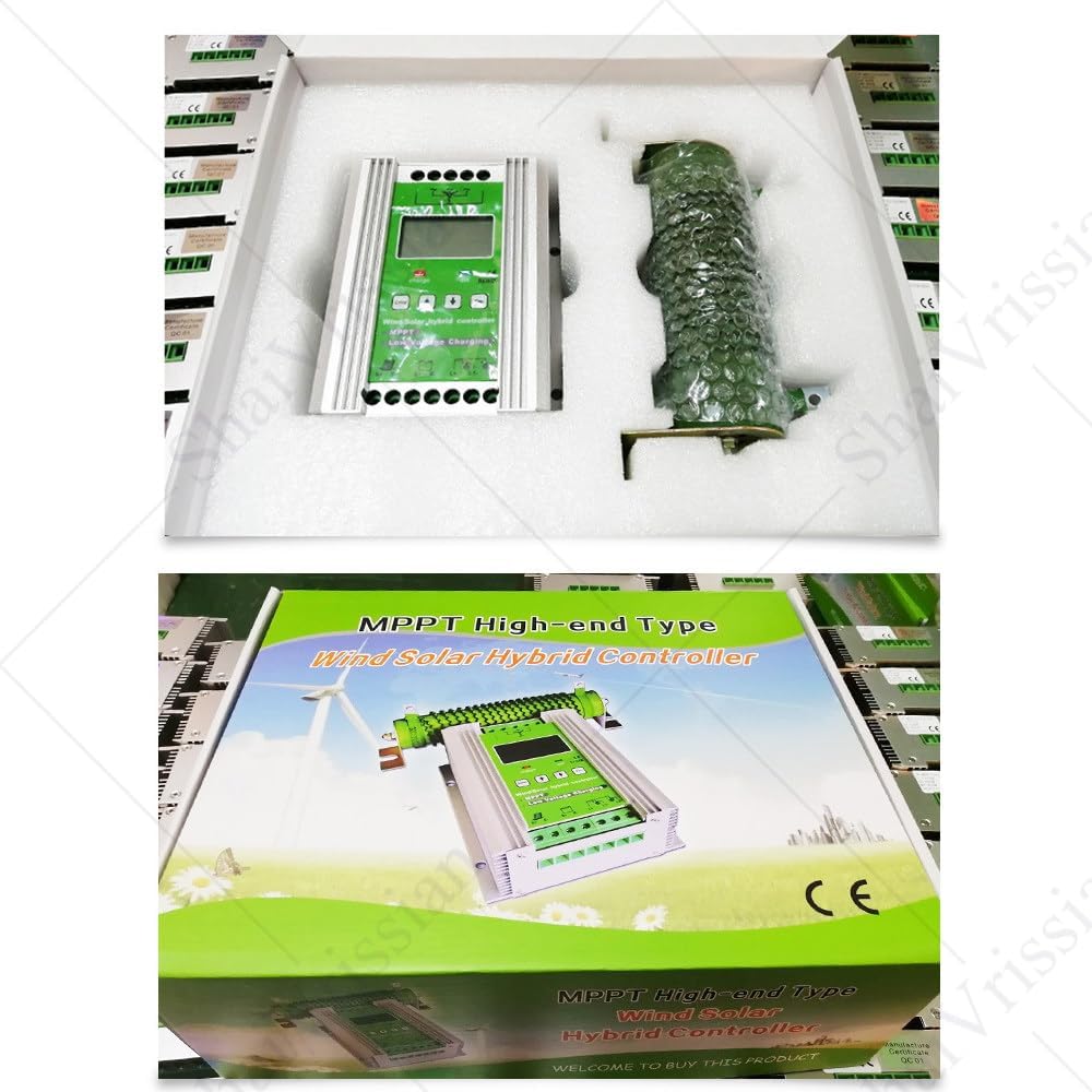 New Upgraded Wind Solar Hybrid Charge Controller,Mppt Charge Boost Controller,12v/24v/48v Auto Switch Regulator,with LCD Screen,for Wind Turbine Generator Charger W300/S500W-12V