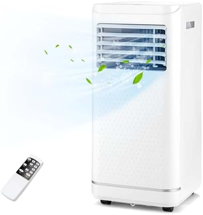 SIMOE 10000 BTU Portable Air Conditioners, Room Portable Air Conditioner Cool Up to 350 Sq.Ft, with Remote Control, 24H Timer, LED Display, Child Lock, with Dehumidifier & Fan Mode, Sleep Mode
