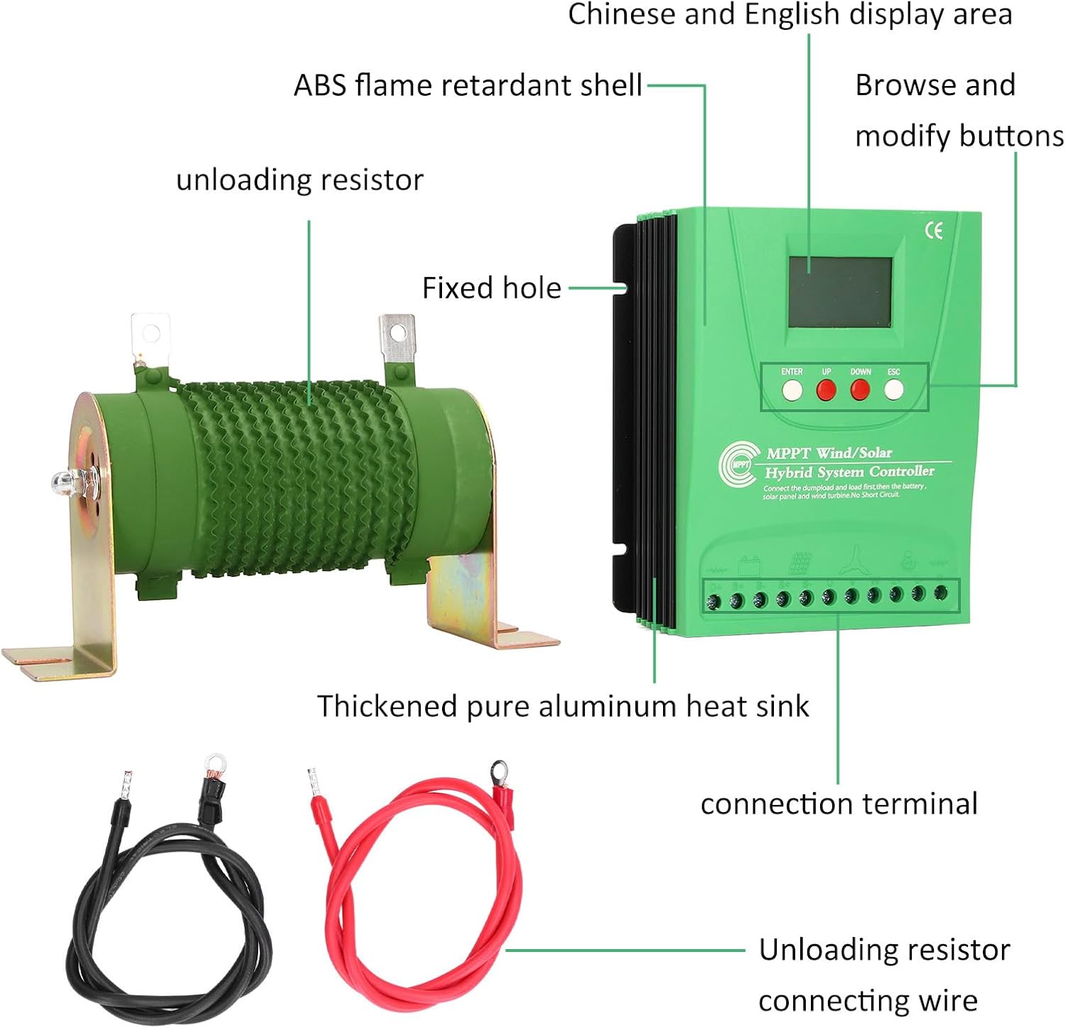 12V 24V Wind Solar Hybrid Charge Controller with LCD Display MPPT Boost Charge Wind Solar Controller (GPI1010K)