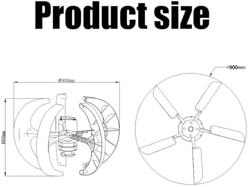 2000W Wind Turbine Generator Kit, 12V/24V Vertical Axis Wind Power System with Controller, Ideal for Home, Chalet, Motorhome - Eco-Friendly Renewable Energy Solution