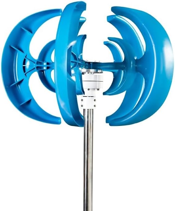 1000W Vertical Axis Wind Turbine Generator - 12V/24V Small Windmill with MPPT Charge Controller for Home Energy Solutions - Blue, Efficient Power Generation
