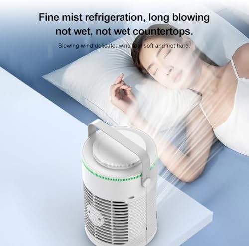 ele ELEOPTION Portable Air Conditioners with 3 Speeds Mini Ac Unit for Bedroom Air Cooler for Room Car Ac for Outdoor Camping Small Desktop Cooling Fan