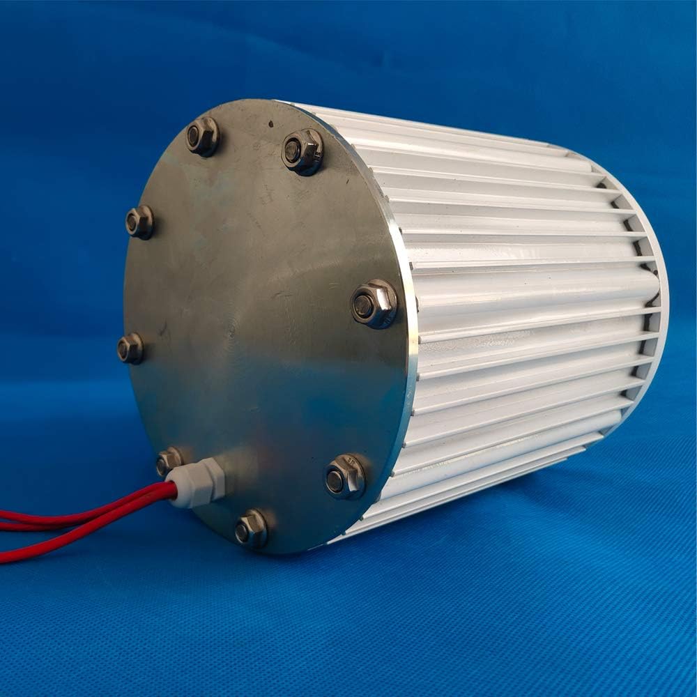 Wind Turbine, 1000W 2000W 3000W 4000W 5000W 10KW 3 Phase Gearless Permanent Magnet Generator 48V AC Alternator Wind Water Turbine(with Base,24V_5000W 200RPM)