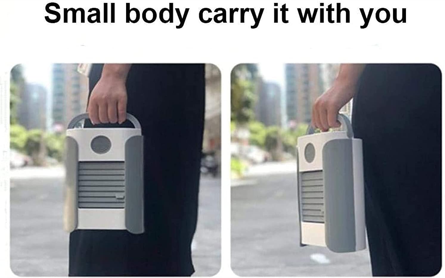 Portable Air Conditioner Fan Personal Air Cooler Mini Air Conditioner with 3 Fan Speeds and 4 Color LED Light Desktop Table Cooling Fan Evaporative Air Cooler for Home Bedroom Office