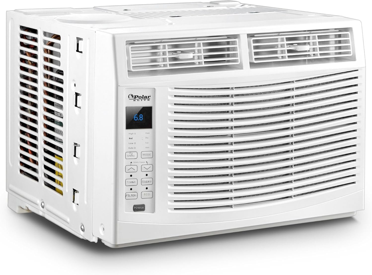 Memorex 6,000 BTU Window Air Conditioner, Cools Up to 250 Sq. Ft., Quiet Operation, Cool/Fan/Dry Modes, Digital Display, Remote Control, Easy Install & 2-Year Warranty