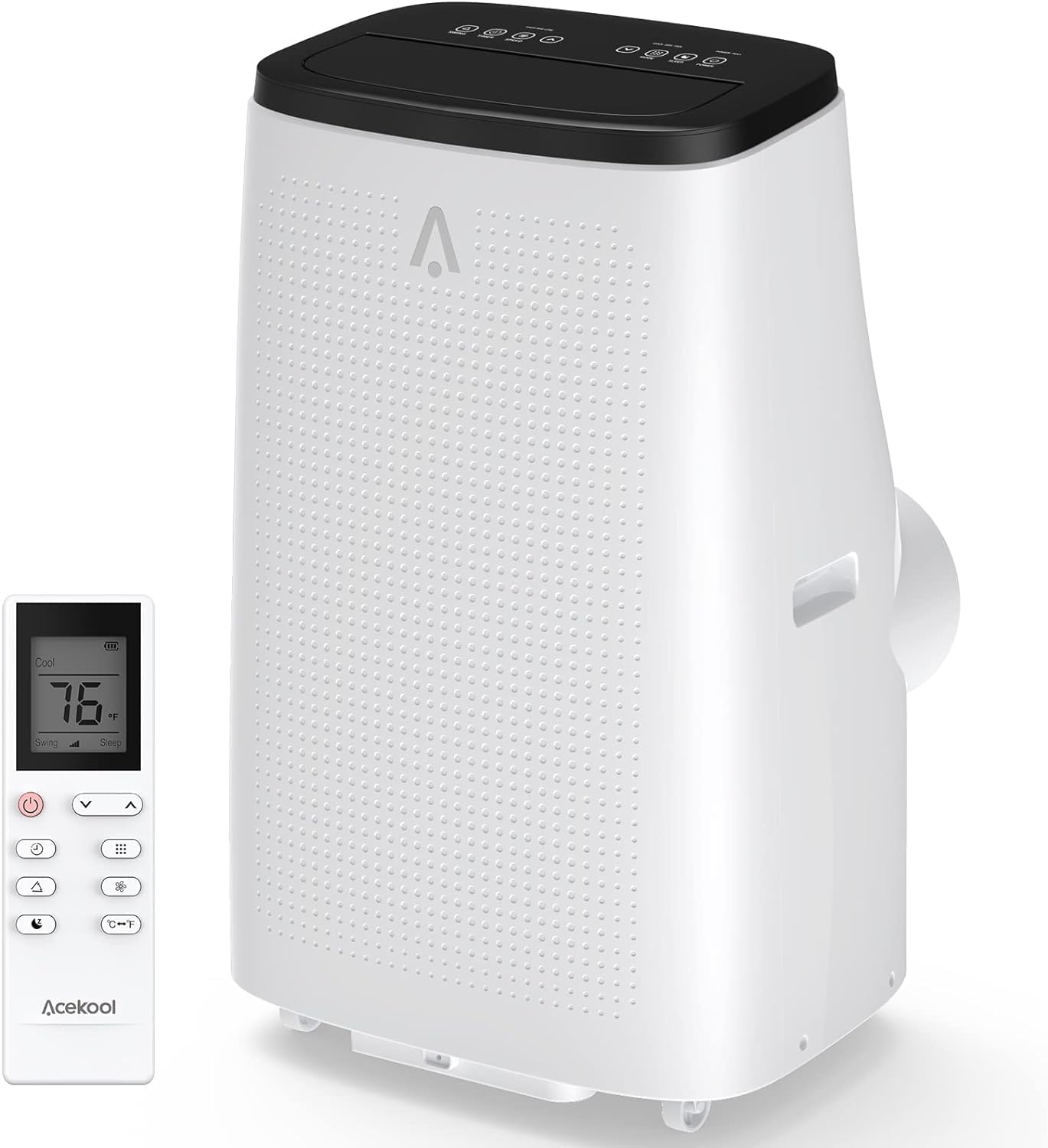 Acekool Portable Air Conditioners, 14,000 BTU Air Conditioner Portable for Room up to 750 Sq.Ft, 3-in-1 AC Unit with LED Function Display, Universal Casters, Installation Kit&Remote Control for Home