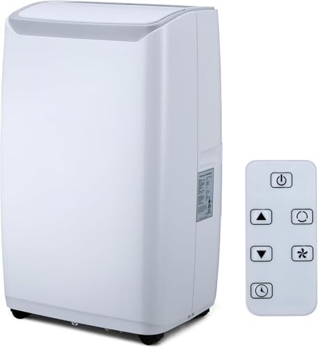 12000 BTU Portable Air Conditioner, AC Unit with Built-in Cool, Dehumidifier & Fan Modes for Room up to 550 sq.ft Conditioner Remote Control, 24 Hour Timer, Installation Kit