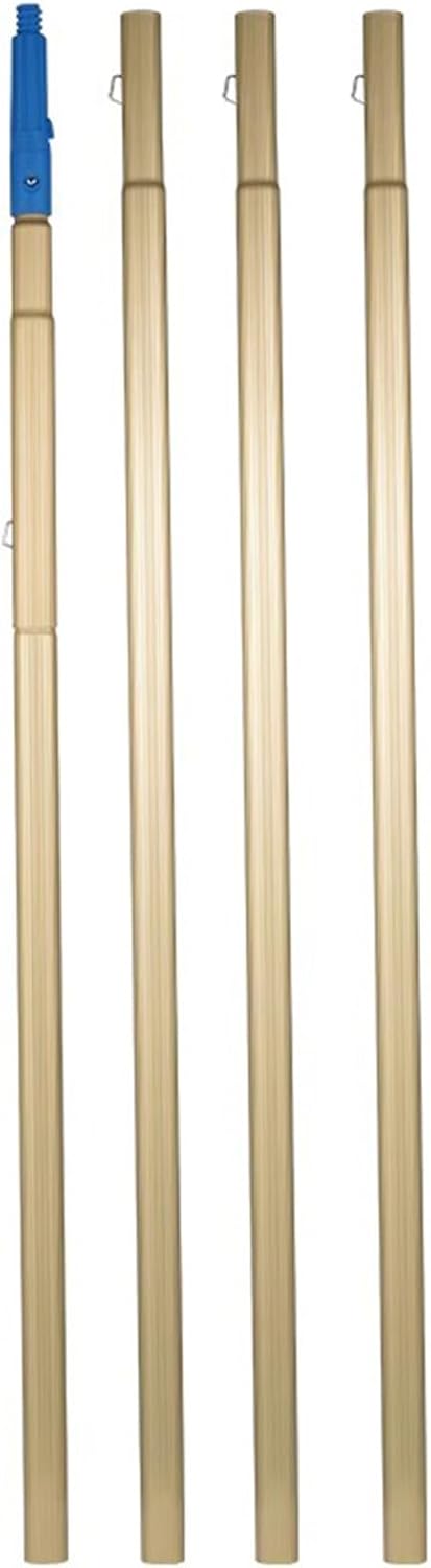 Adjustable Window Cleaning Pole Kit with Multiple Cleaning Tools and BrushHead, Aluminum Handle, Indoor/Outdoor, High Windows, Caravan, Solar Panel, Deck Cleaner