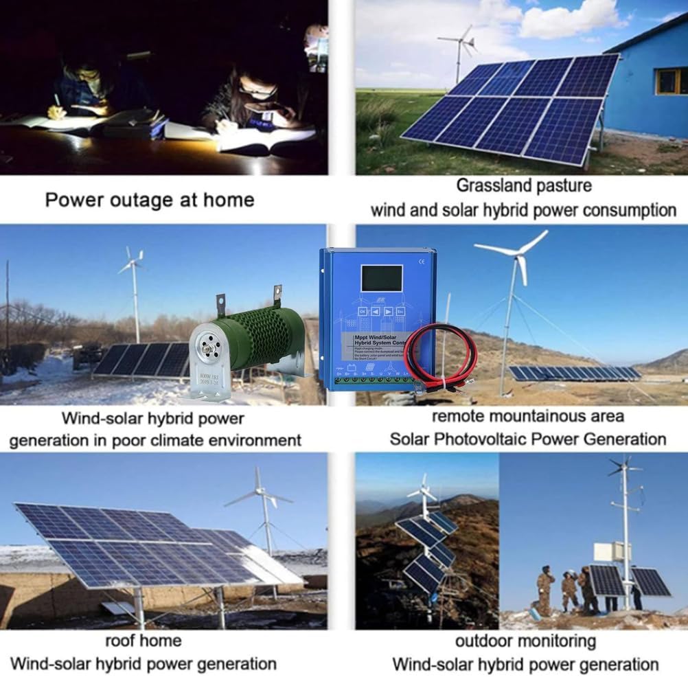 48V,HYZHANHONG 6000W-8000W Wind Solar Hybrid Charge Controller 12V 24V 48V MPPT Boost Charge Regulator with LCD Display and Dump Load,6000W-48V