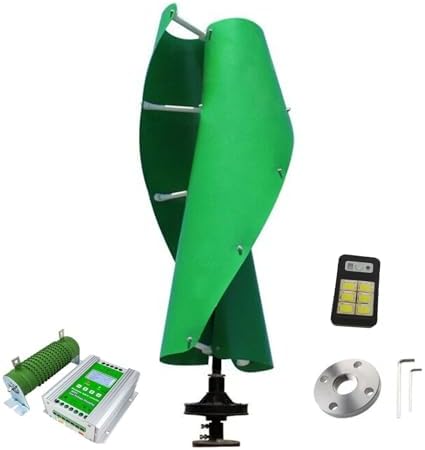12V/24V/48V Wind Turbine Generator Kit - 2000W/4000W/8000W/10000W, Noiseless Maglev, Low Wind Speed, Hybrid MPPT Charge Controller, Off Grid System with Garden Light Clip