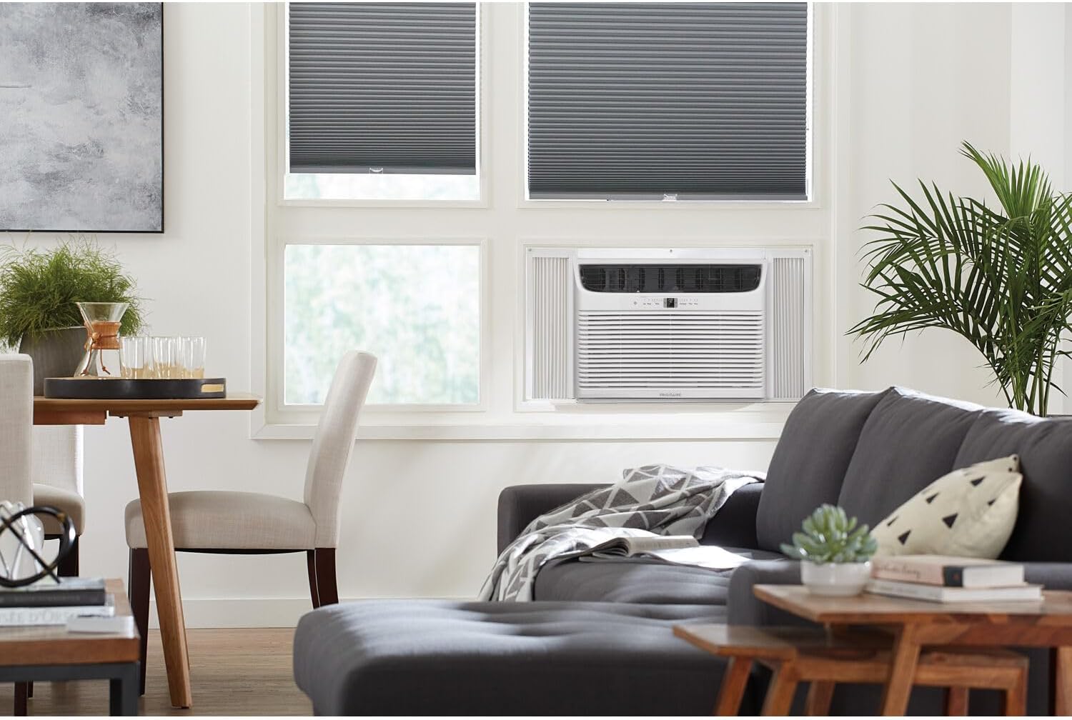 Frigidaire 23,000 BTU Window Air Conditioner with Supplemental Heat, Dehumidifier, and Remote, 230V, Cools up to 1400 Sq. Ft. for Apartment, Bedroom, Large Rooms