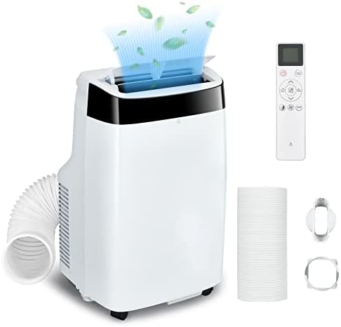 10,000 BTU Portable Air Conditioner with Remote, 3-In-1 Cooling Fan Dehumidifier for Rooms Up to 450 Sq. Ft, Sleep Mode, 24H Timer, Window Kit Included