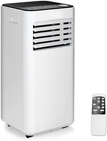 KOTEK Portable Air Conditioner for Room up to 250 Sq. Ft, 8000 BTU 3-in-1 AC Unit for Bedroom with Dehumidifier/Fan/Cool/Sleep Mode, Remote Control/Window Kit, Portable AC for Office (White-8000BTU)