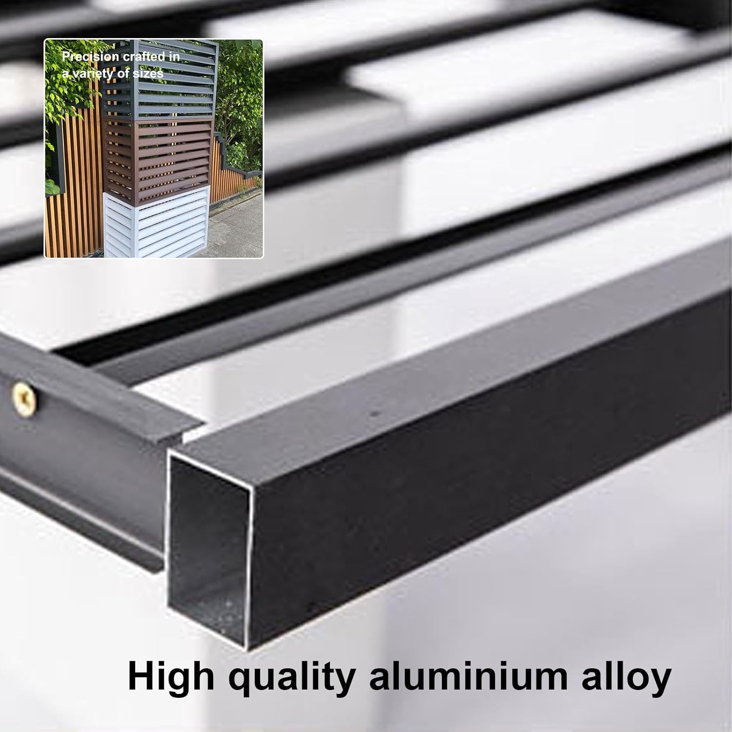 Air conditioner rain cover, Air conditioner outdoor unit aluminum cover, Outdoor unit mini split air conditioner cover, Noise Reduction, Dustproof and waterproof, suitable for outdoor ( Color : White