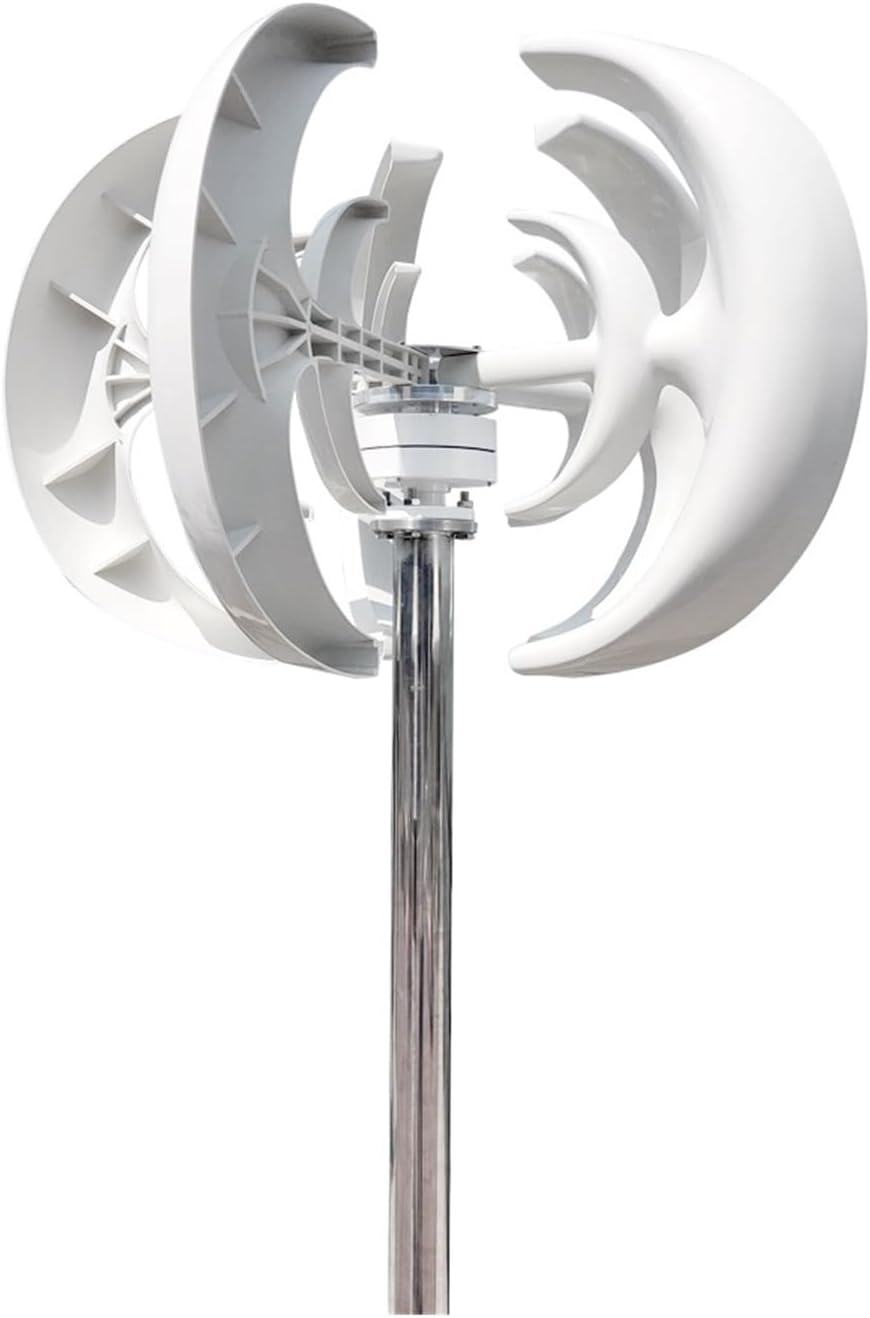 Lantern Wind Turbine 5 Blades 2000w 12v 24v with Mppt Hybrid Charge Controller Home Appliance Vertical Generator Industrial Energy(Wind Turbine only,12V_3000W)