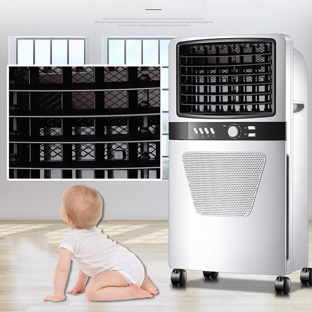 Cooling Fan Portable Air Conditioner Fan, 3 Speed Mini Personal Evaporative Air Cooler Fan Swamp Cooler Desk Humidifier Fan for Office Dorm Nightstand 65W Oscillation Function