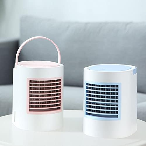 Mini Air Conditioner, Evaporative Air Cooler, USB Powered Mini Cooler w/Humidifier, 3 Speeds, Desktop Portable Air Conditioners for Room/Office/Car (Color : Gray)