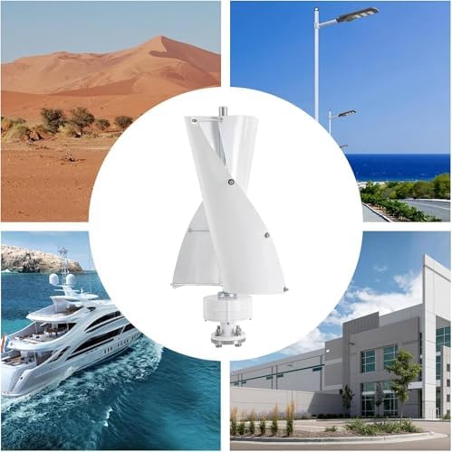 Vertical Wind Turbine Generator Kit - 12V/24V Maglev Helix Windmill with 2 Blades, Portable Power Turbine, Efficient Vertical Axis Wind Generator with Controller